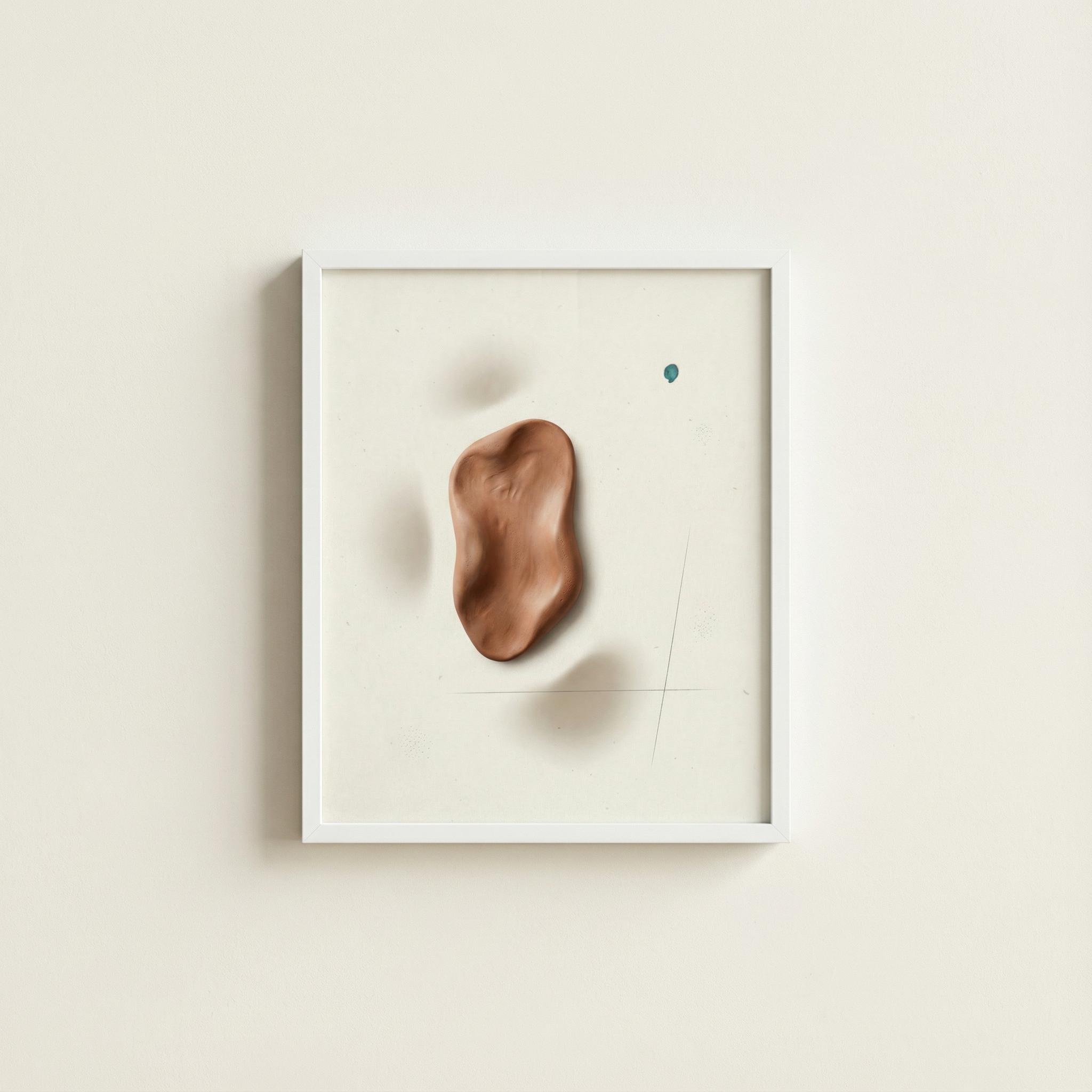 Terracotta Relief Drop, Unframed Print