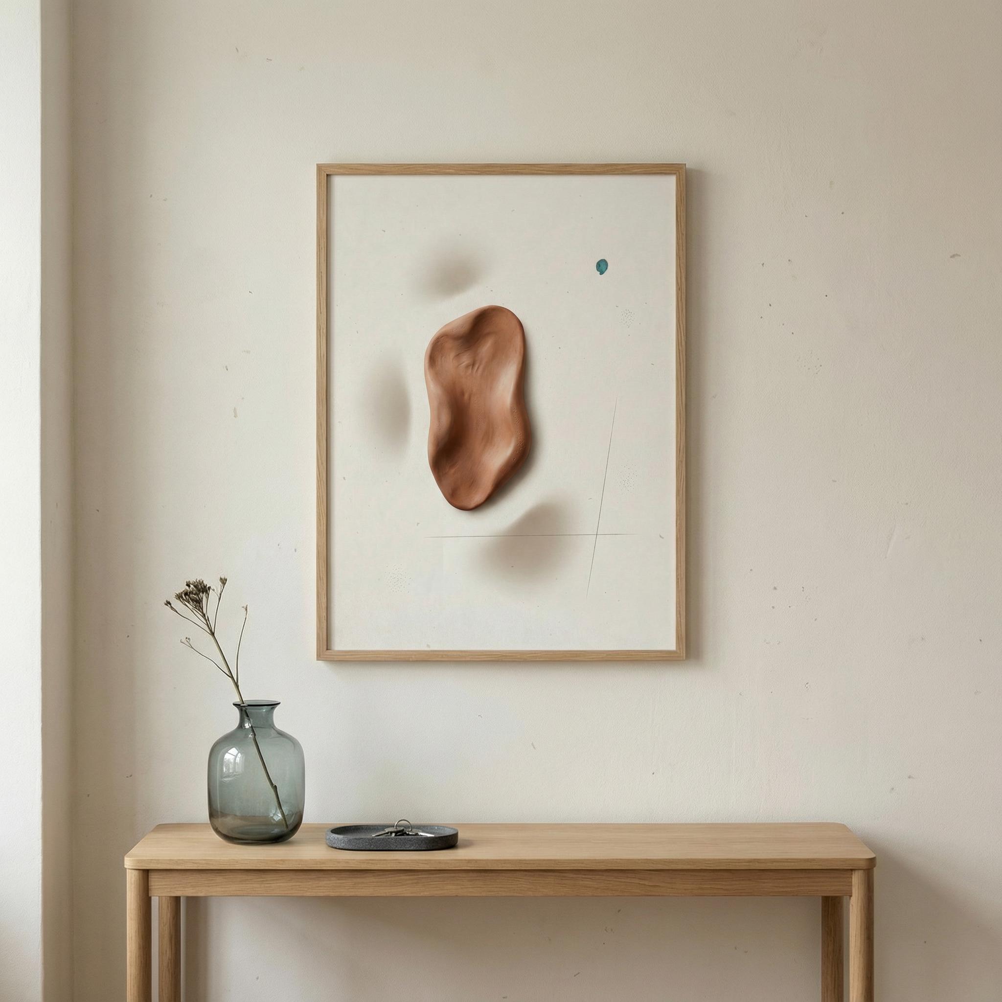 Terracotta Relief Drop, Unframed Print